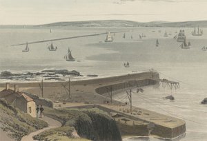 Quay at Straddon Point Near Plymouth by William Daniell