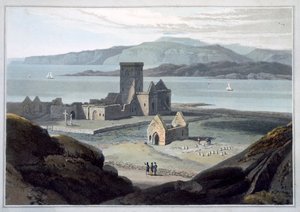 The Cathedral at Iona, Argyll and Bute, Scotland by William Daniell