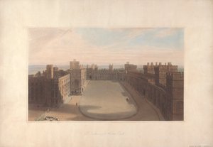 The Quadrangle, Windsor Castle - View from the Round Tower, Windsor Castle by William Daniell