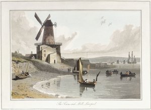 The Towns-end Mill, Liverpool by William Daniell