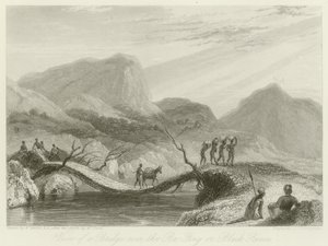 View of a bridge over the Ba-Fing by William Daniell