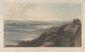 View of the Town and Part of the Harbour of Falmouth from Pendennis Castle, Cornwall by William Daniell