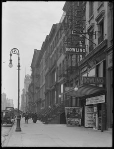 Bowling alley sign at 248 W. 14th Street, New York City, May 2, 1916 by William Davis Hassler