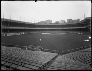 View of the Polo Grounds from the bleachers to the field and grandstand, New York, July 3, 1914