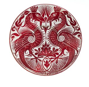 Fantastic Crowned Swans Plate