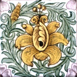 Tile with Floral Design by William de Morgan