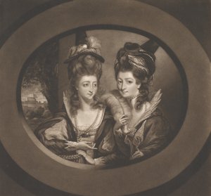 Mrs. Gwyn & Mrs. Bunbury in the Characters of The Merry Wives of Windsor by William Dickinson
