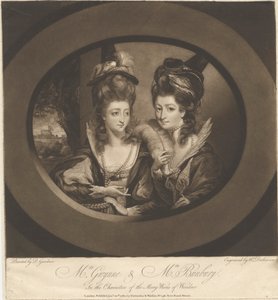 Mrs. Gwynne and Mrs. Bunbury in the Characters of the Merry Wives of Windsor by William Dickinson