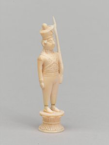 White pawn, chess piece, India, c.1820 by William Dobson