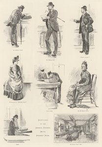 Sketches at the General Register Office, Somerset House