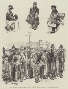 The Distress in the East-End, Great Meeting at the Assembly Hall, Mile-End-Road by William Douglas Almond