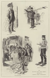 The Salvation Army Social Scheme, Sketches in Hanbury Street, Whitechapel by William Douglas Almond