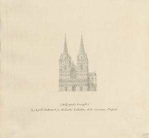 Lichfield Cathedral - West Front by William Dugdale
