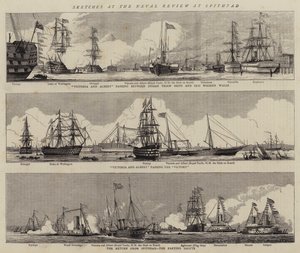 Sketches at the Naval Review at Spithead (engraving) by William Edward Atkins