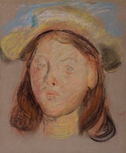 Head of a girl by William Edward Stott