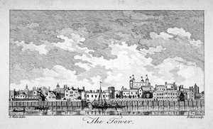 South View of the Tower of London with Boats on the River Thames, 1761 by William Elliot