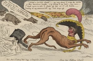 The Corsican Bloodhound Beset by the Bears of Russia, March 7 by William Elmes