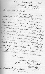 A Letter from William Etty, 17 January 1844 by William Etty