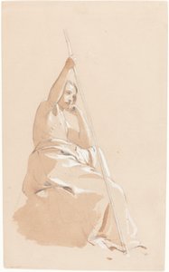 Seated Youth with a Staff by William Etty
