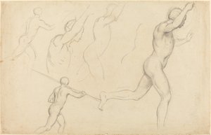 Studies of Men Running by William Etty
