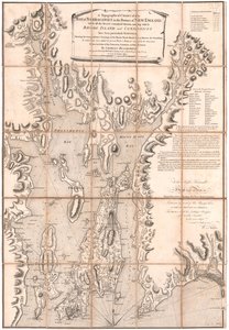 A Topographical Chart of Rhode Island by William Faden