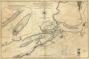 Course of Delaware River from Philadelphia to Chester by William Faden