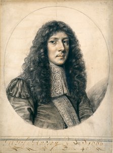 Portrait of John Aubrey by William Faithorne