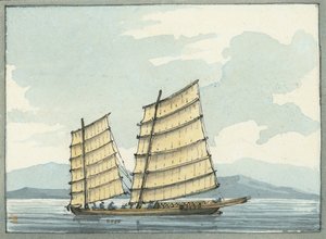 Chinese Pilot boat from Macao by William Ffarington