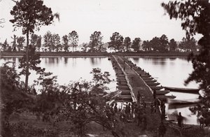 Pontoon Bridge Across James River, ca. 1864 by William Frank Browne