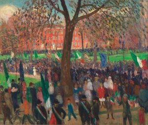 Parade, Washington Square by William Glackens
