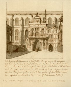 South View of the Entrance to Guildhall, City of London, 18th Century by William Griggs