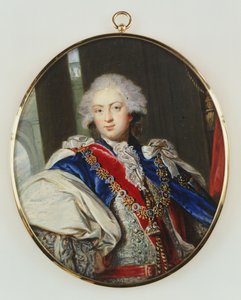 H.R.H. Frederick, Duke Of York, Three Quarter Length, Full Face, Wearing The Regalia Of The Order Of The Garter by William Grimaldi