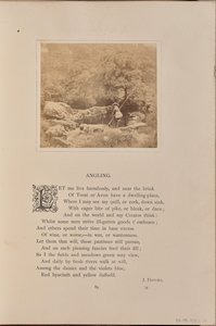 Boy with a fishing pole and a creel, England by William Grundy