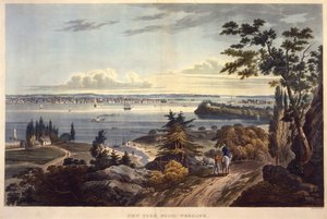 New York from Weehawken, engraved by John Hill by William Guy Wall