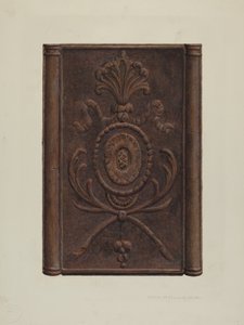 Pa. German Stove and Plate, c. 1939 by William H Edwards