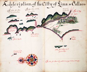 Map of Lima and Callao by William Hack