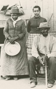 Postcard of Harriet Tubman, Nelson Davis, and Daughter Gertie by William Haight Cheney