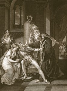 Edwy and Elgiva, engraved by Isaac Taylor, illustration from David Hume