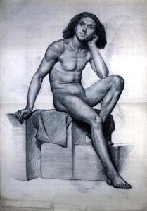 Study of a Nude Model Seated