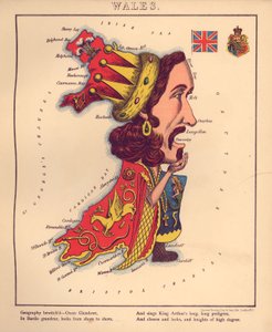 Geographical Fun - Humorous Outlines of Various Countries by William Harvey