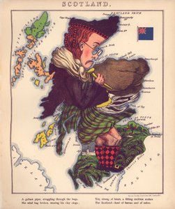 Geographical Fun - Humorous Outlines of Various Countries by William Harvey