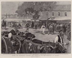After the Massacres, Carting the Armenians to the Cemetery at Shishly by William Hatherell