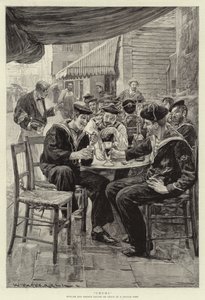 Chums, English and French Sailors on leave at a French Port by William Hatherell