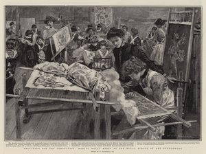 Preparing for the Coronation, making Royal Robes at the Royal School of Art Needlework