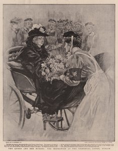 The Queen and her Nurses, the Inspection at the Viceregal Lodge, Dublin by William Hatherell