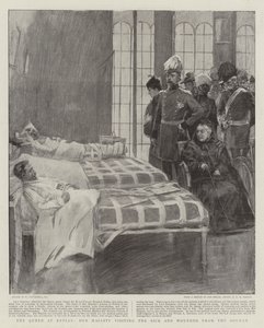 The Queen at Netley, Her Majesty Visiting the Sick and Wounded from the Soudan by William Hatherell