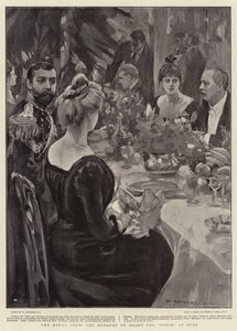 The Royal Tour, the Banquet on Board the Ophir at Suez by William Hatherell