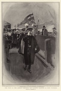 The Visit of the German Emperor, His Majesty Landing at Port Victoria by William Hatherell