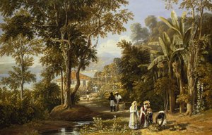 Garden Scene on the Braganza Shore, Rio de Janeiro by William Havell