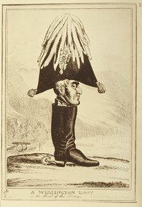 A Wellington Boot, or The Head of the Army, 1827 by William Heath